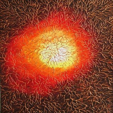 Nithya's artwork was featured at NYC's ArtExpo in April of 2017. / Photo via Nithya Rajesh, used with permission.