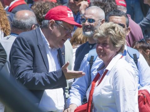 Maurizio Landini e Susanna Camusso