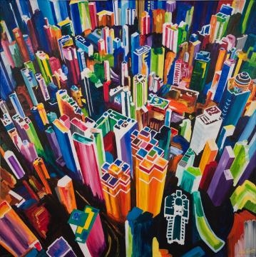 Pako Campo's artwork is usually very colorful. / Photo via Pako Campo, used with permission.