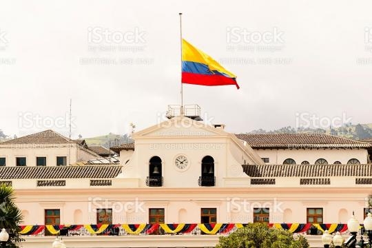 Partial View Of The Presidential Palace Of Carondelet Quito stock ... - istockphoto.com