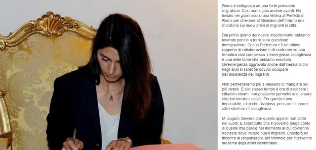 Post di Virginia Raggi su Facebook.