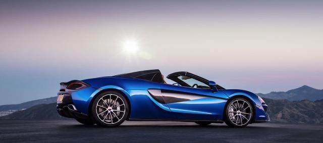McLaren 570S Spyder, blue edition.