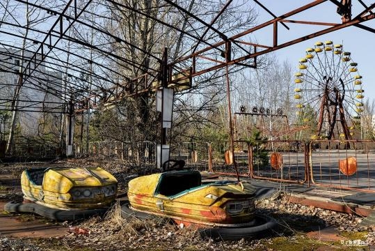 parco giochi di Pripjat 30 anni dopo