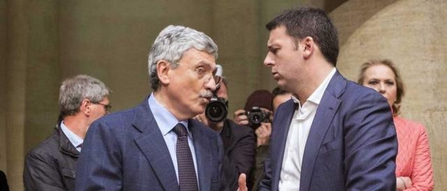 Massimo D'Alema e Matteo Renzi