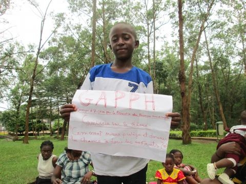 Un des enfants du GAPPH à Yaoundé