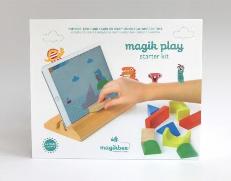 Magik Play is an app that interacts with blocks thereby combining physical and virtual play. / Photo via Hugo Ribeiro, used with permission.