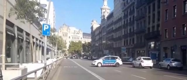 La zona presidiata dalle forze dell'ordine dopo l'attentati