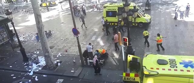 Momenti di terrore sulla Rambla