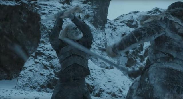 A White Walker assaulting someone. Screencap: GameofThrones via YouTube
