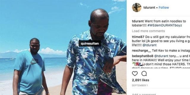 Instagram de Tony Durant, hermano de Kevin Durant