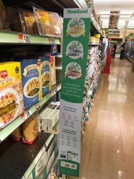 The HowGood system helps consumers make better grocery choices. / Photo via Alexander Gillett and HowGood, used with permission.