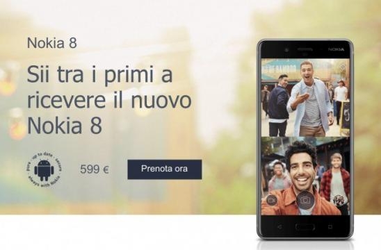 nokia 8: al via i preordini da 599 €