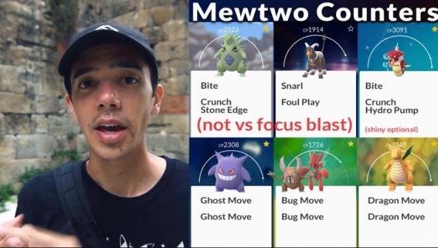 YouTube channel Trainer Tips on possible Mewtwo counters - YouTube/Trainer Tips
