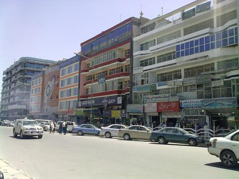 Street scene in Kabul City (Image credit - Kandaray, Wikimedia Commons)