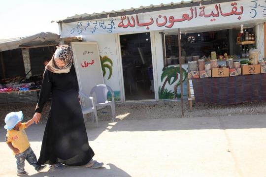 The main street of Zaatari refugee camp (Image credit - Russell Watkins, Wikimedia Commons)