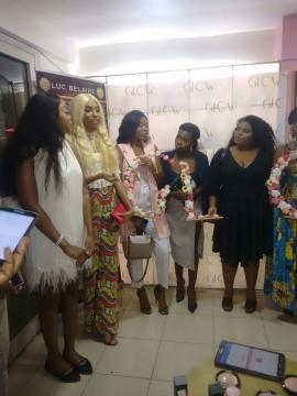 Laetitia Yota et son égérie le mannequin Valery Ayena (c) Odile Pahai