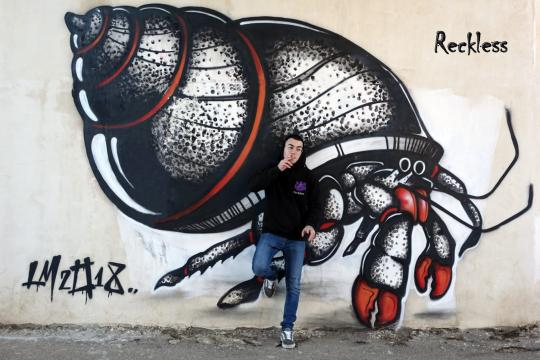 Il giovane rapper pugliese Reckless