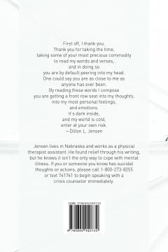 Here is a high resolution image of the back cover to my first book. - [Image via Dillon L. Jensen, author]