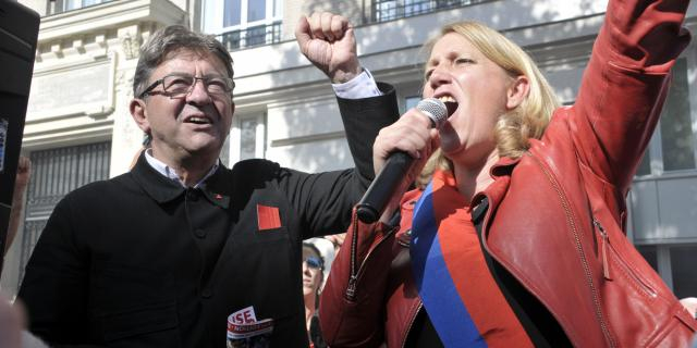 Danielle Simonnet élue du 20e arrondissement de paris (ici à droite) - (via - jdd)