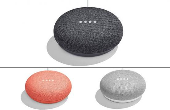Google Home Mini: disponibile in 3 versioni colorate.