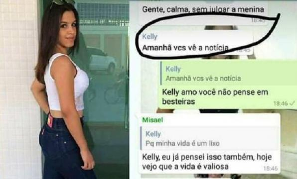 Jovem se despede de amigos em grupo de WhatsApp antes de cometer suicídio (foto reprodução)