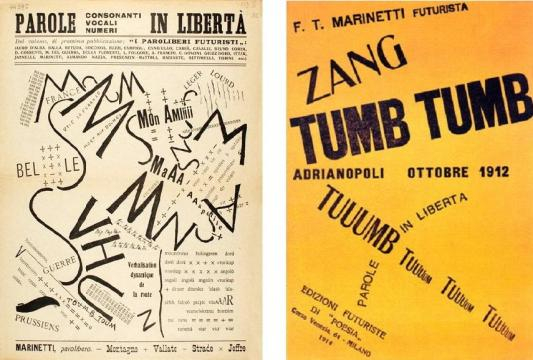 MANIFESTO FUTURISTA E IL POEMETTO ZANG TUMB TUMB DA CUI PRENDE IL TITOLO LA MOSTRA