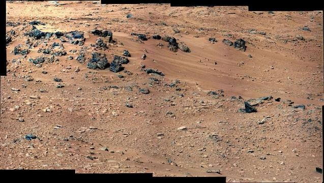 Rocks on Mars in the Rocknest patch (Image credit - NASA/JPL-Caltech/MSSS, Wikimedia Commons)