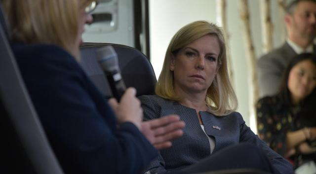 DHS Secretary Kirstjen Nielsen was verbally attacked by the Commander in Chief. [Image source: DHS-Flickr ]