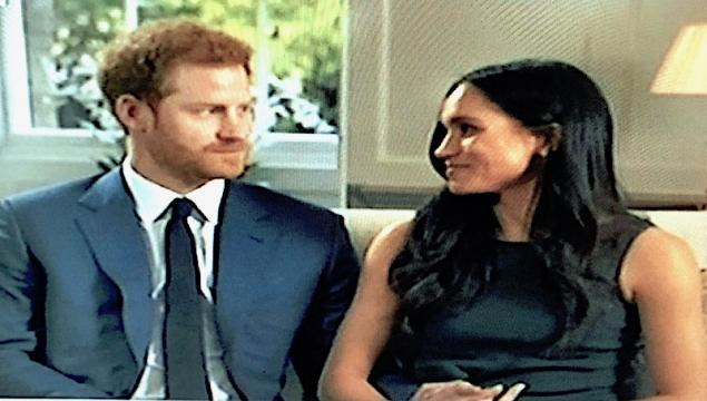 I futuri sposi, il principe Harry e Meghan Markle - foto Tv -