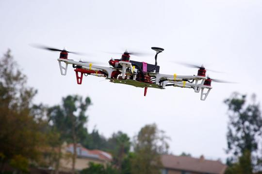 Six rotor drone test flight (Image credit - Richard Unten, Wikimedia Commons)