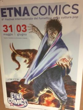 La locandina ufficiale della ottava edizione dell'Etna Comics 2018