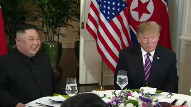 The Hanoi summit between Kim Jong Un and Donald Trump in less than 3 minutes. [Image source/Washington Post YouTube video]