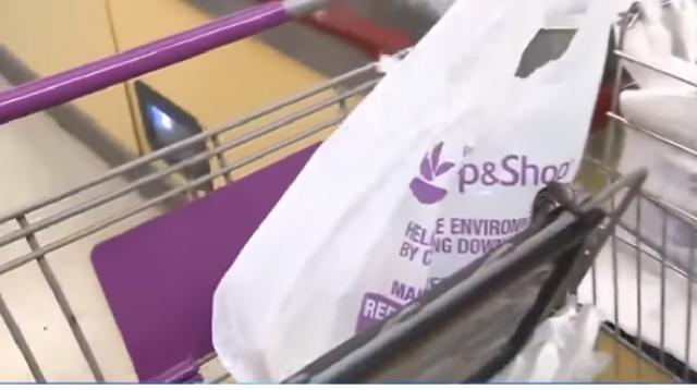 Use of plastic bags to be banned. [Image source/WCVB Channel 5 Boston YouTube video]