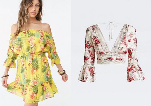 Vestido que podemos encontrar en Forever 21 y Top de Guess