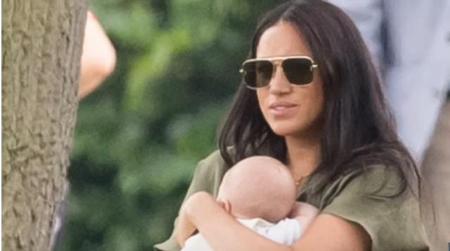 Meghan Markle brings kid to Charity Polo Match. [Image source/E! News YouTube video]