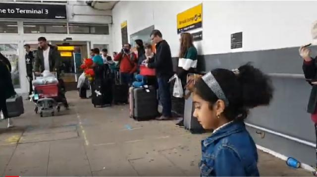 Departure terminal 3, Heathrow Airport London. [Image source/ZH Channel YouTube video]