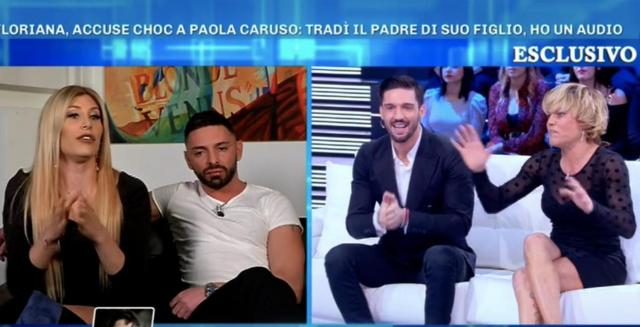 Paola Caruso, Daniele Pompili, Moreno Merlo e Floriana Secondi a Domenica Live.