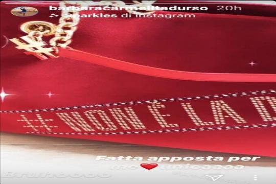 La borsa regalo di Bruno a Barbara D'Urso.