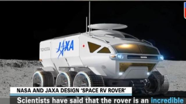 NASA and JAXA design ‘space RV rover.’ [Image source/NEWS9 Live YouTube video]