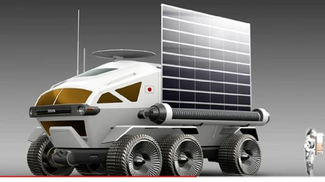 Toyota self-driving Moon and Space Exploration Car for NASA. [Image source/NEWS9 Live YouTube video]