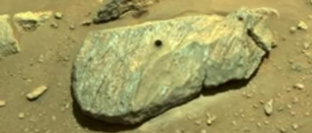 First sample of Mars by Perseverance. [Image source/SciNews YouTube video]