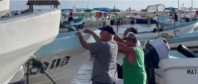 Mexico's Caribbean coast braces for Hurricane Grace. [Image source/Associated Press YouTube video]